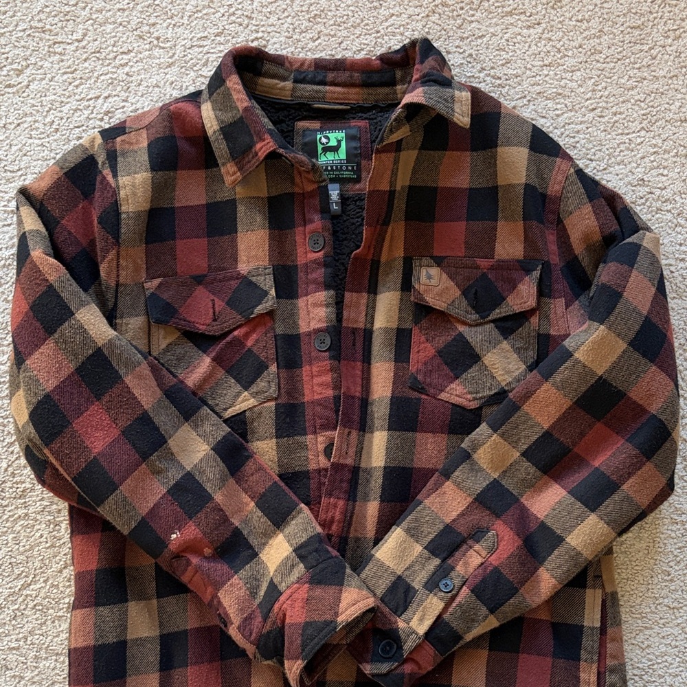 Hippytree Plaid Flannel Work Shirt — fleece lined!